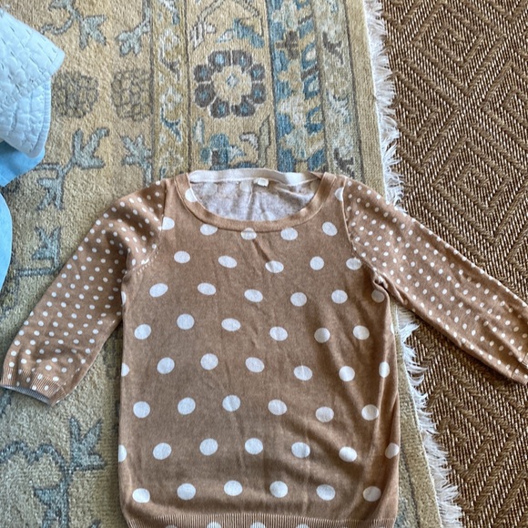 J. Crew Linen Blend Polka Dot Sweater - Picture 5 of 5